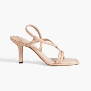 Frame Women’s Addison Leather Slingback Heels Size 37 1/2 in Cream Strappy